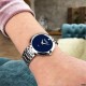 Жіночий годинник Guardo S02407-3 Silver-Blue з синім циферблатом та сріблястим браслетом
