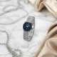 Жіночий годинник Guardo S02407-3 Silver-Blue з синім циферблатом та сріблястим браслетом