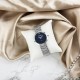 Жіночий годинник Guardo S02407-3 Silver-Blue з синім циферблатом та сріблястим браслетом