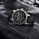 Мужские часы Pagani Design YS008 Silver-Black с сапфировым стеклом и хронографом SEIKO VK63