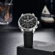 Мужские часы Pagani Design YS008 Silver-Black с сапфировым стеклом и хронографом SEIKO VK63