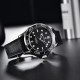 Мужские часы Pagani Design PD-1685 Silver-Black с сапфировым стеклом и механизмом SEIKO NH35A
