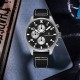 Мужские часы Pagani Design PD-1703 Silver-Black с сапфировым стеклом и хронографом SEIKO VK67