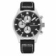 Мужские часы Pagani Design PD-1703 Silver-Black с сапфировым стеклом и хронографом SEIKO VK67