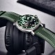 Мужские механические часы Pagani Design PD-1736 Silver-Green с сапфировым стеклом и механизмом SEIKO NH36