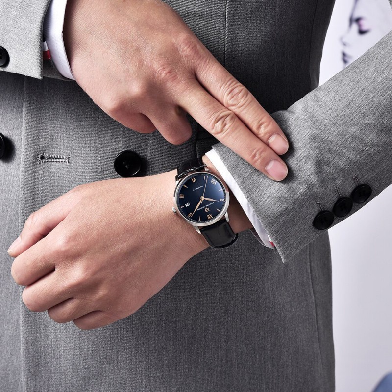 Чоловічий годинник Pagani Design PD-1759 Silver-Black з сапфіровим склом та механізмом SEIKO NH35
