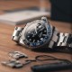 Мужские часы Pagani Design PD-1662 Silver-Black-Blue с сапфировым стеклом и GMT