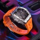 Мужские часы Pagani Design PD-1738 Silver-Orange с сапфировым стеклом и механизмом SEIKO VH65