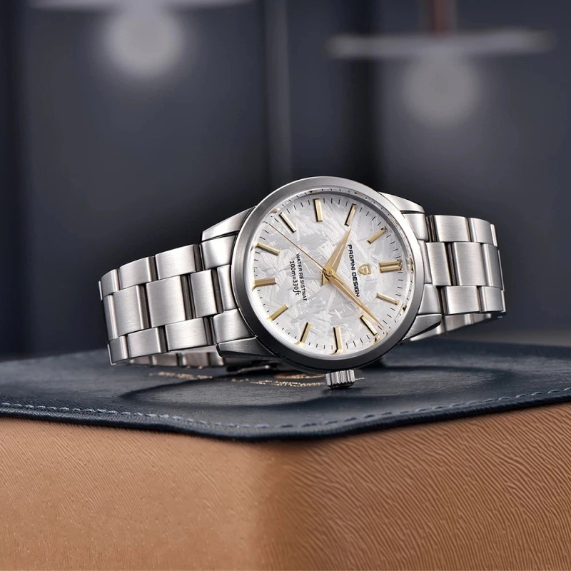Мужские часы Pagani Design PD-1734 Silver-White с сапфировым стеклом и механизмом SEIKO VH31