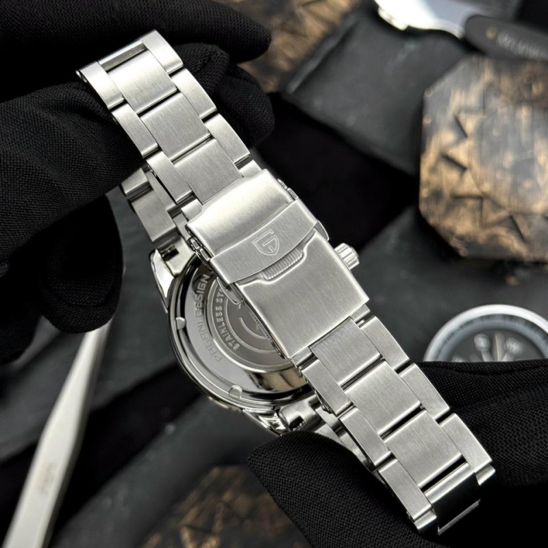 Мужские часы Pagani Design PD-1734 Silver-White с сапфировым стеклом и механизмом SEIKO VH31