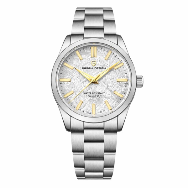 Мужские часы Pagani Design PD-1734 Silver-White с сапфировым стеклом и механизмом SEIKO VH31