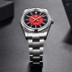 Мужские часы Pagani Design PD-1764 Silver-Red с сапфировым стеклом и механизмом SEIKO NH35