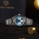 Мужские часы Pagani Design PD-1761 Silver-Blue с сапфировым стеклом и механизмом SEIKO VK63