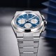 Мужские часы Pagani Design PD-1761 Silver-Blue с сапфировым стеклом и механизмом SEIKO VK63