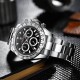 Мужские часы Pagani Design PD-1727 Silver-Black с сапфировым стеклом и механизмом SEIKO VK63