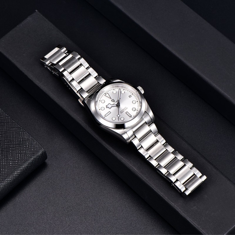 Мужские механические часы Pagani Design PD-1716 Silver-White с сапфировым стеклом и механизмом SEIKO NH35A