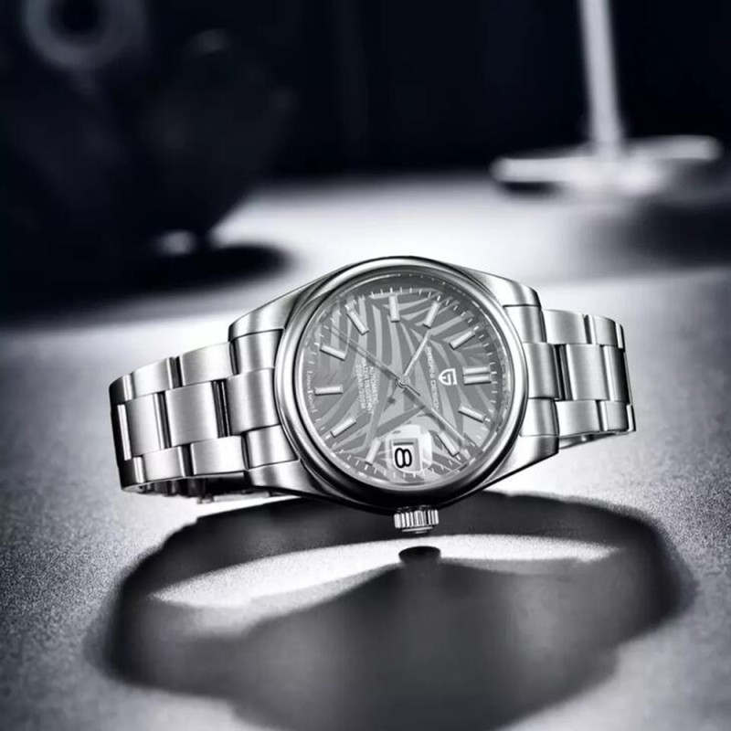 Мужские часы Pagani Design PD-1715 Silver-White с механизмом Seiko NH35 и сапфировым стеклом