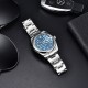 Мужские механические часы Pagani Design PD-1715 Silver-Blue с сапфировым стеклом и механизмом Seiko NH35