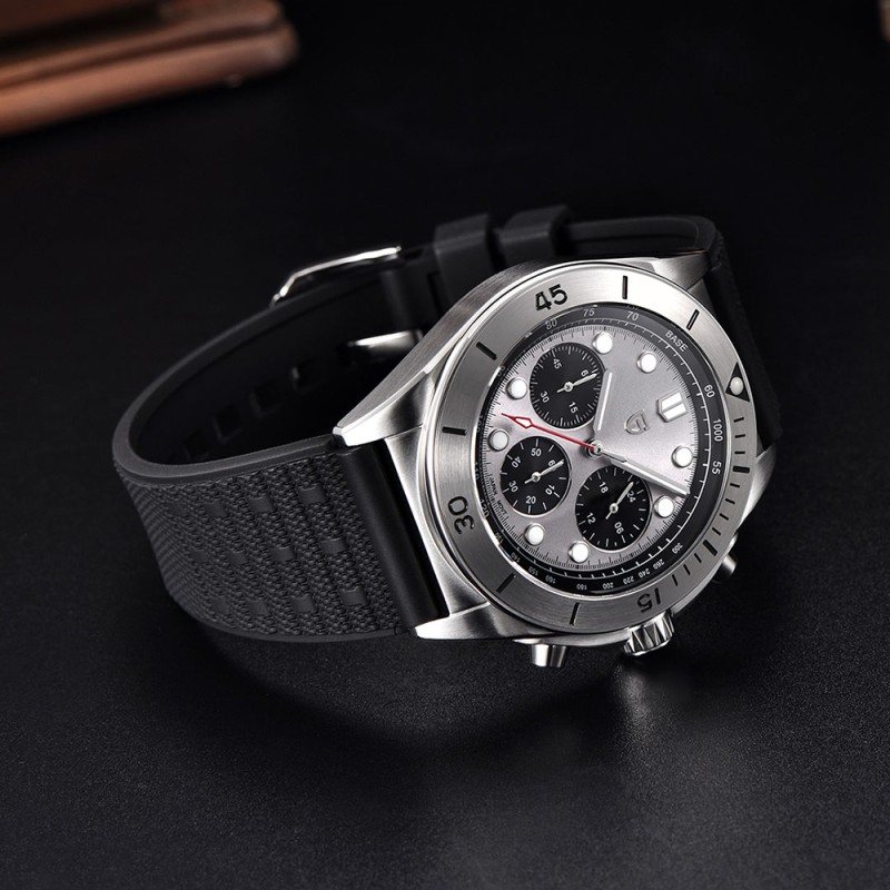 Мужские часы Pagani Design PD-1705-1 Silver-Silver с сапфировым стеклом и механизмом Seiko VK63