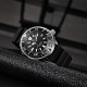 Мужские механические часы Pagani Design PD-1695 Silver-Black с сапфировым стеклом и механизмом SEIKO NH35