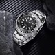 Мужские механические часы Pagani Design PD-1695 Silver-Black Steel с японским механизмом Seiko NH35