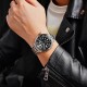 Мужские механические часы Pagani Design PD-1695 Silver-Black Steel с японским механизмом Seiko NH35