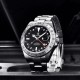 Мужские часы Pagani Design PD-1693 Silver-Black с сапфировым стеклом и механикой GMT