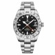 Мужские часы Pagani Design PD-1693 Silver-Black с сапфировым стеклом и механикой GMT
