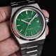 Мужские механические часы Pagani Design PD-1753 Silver-Green с сапфировым стеклом и механизмом Seiko NH35