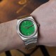 Мужские механические часы Pagani Design PD-1753 Silver-Green с сапфировым стеклом и механизмом Seiko NH35
