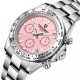 Мужские часы Pagani Design PD-1727 Silver-Pink с сапфировым стеклом и механизмом SEIKO VK63