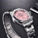 Мужские часы Pagani Design PD-1727 Silver-Pink с сапфировым стеклом и механизмом SEIKO VK63