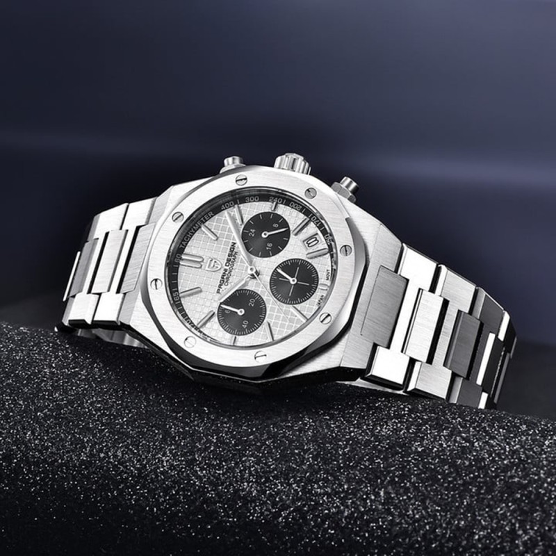 Чоловічий годинник Pagani Design PD-1707 Silver-Silver з хронографом та сапфіровим склом