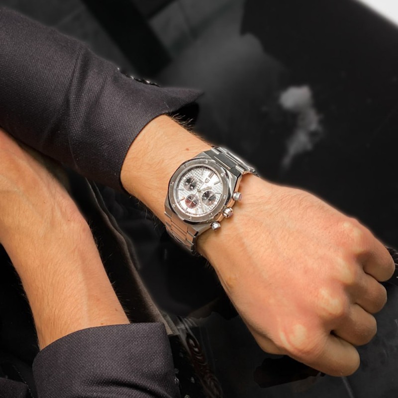Чоловічий годинник Pagani Design PD-1707 Silver-Silver з хронографом та сапфіровим склом