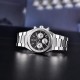 Мужские часы Pagani Design PD-1707 Silver-Black с сапфировым стеклом и хронографом SEIKO VK63