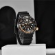 Мужские часы Pagani Design PD-1695 Black-Gold с японским механизмом SEIKO NH35 и сапфировым стеклом