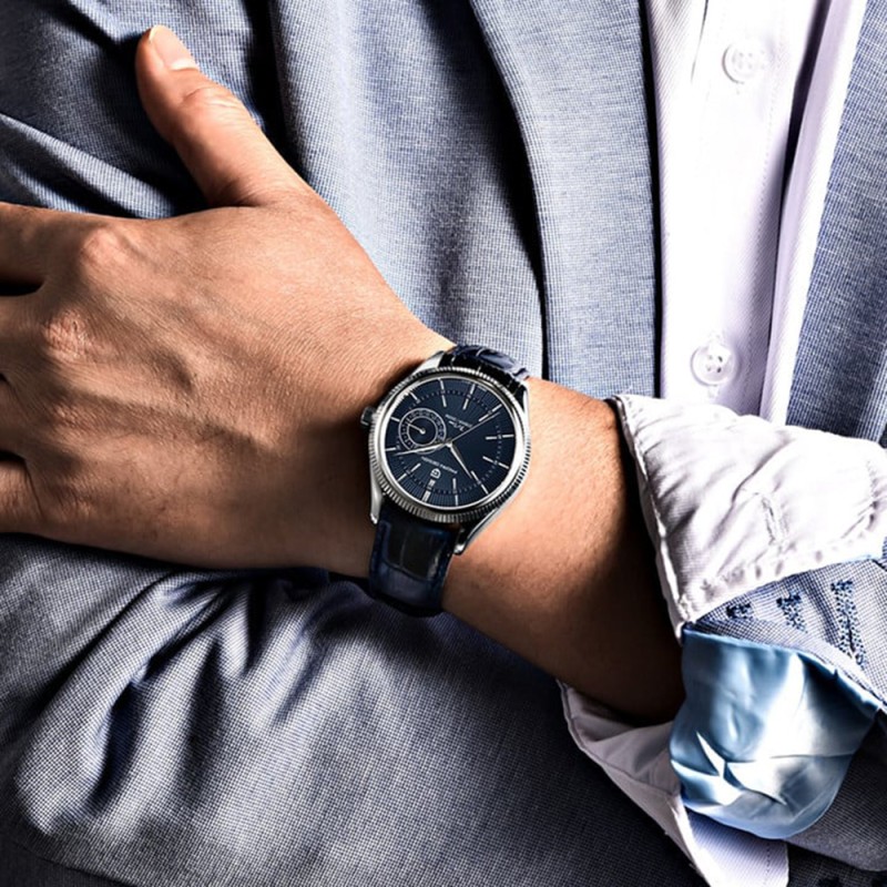 Мужские часы Pagani Design PD-1689 Silver-Blue-Blue с сапфировым стеклом и механизмом SEIKO