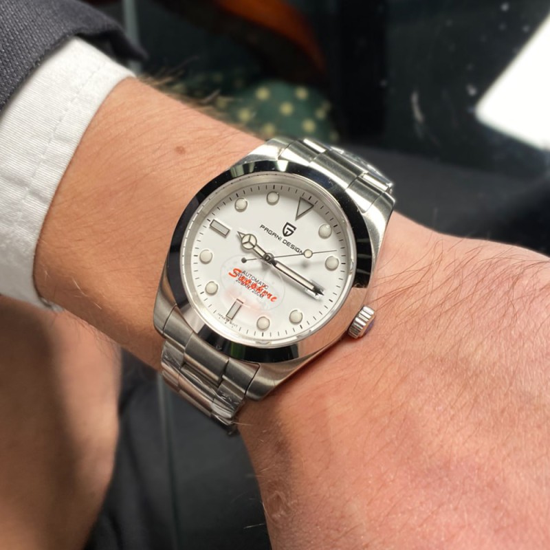 Мужские механические часы Pagani Design PD-1692 Silver-White с сапфировым стеклом и механизмом SEIKO NH35