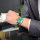 Мужские часы Pagani Design PD-1661 Silver-Green с сапфировым стеклом и автоподзаводом