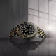 Мужские часы Pagani Design PD-1662 Silver-Gold с сапфировым стеклом и механикой GMT