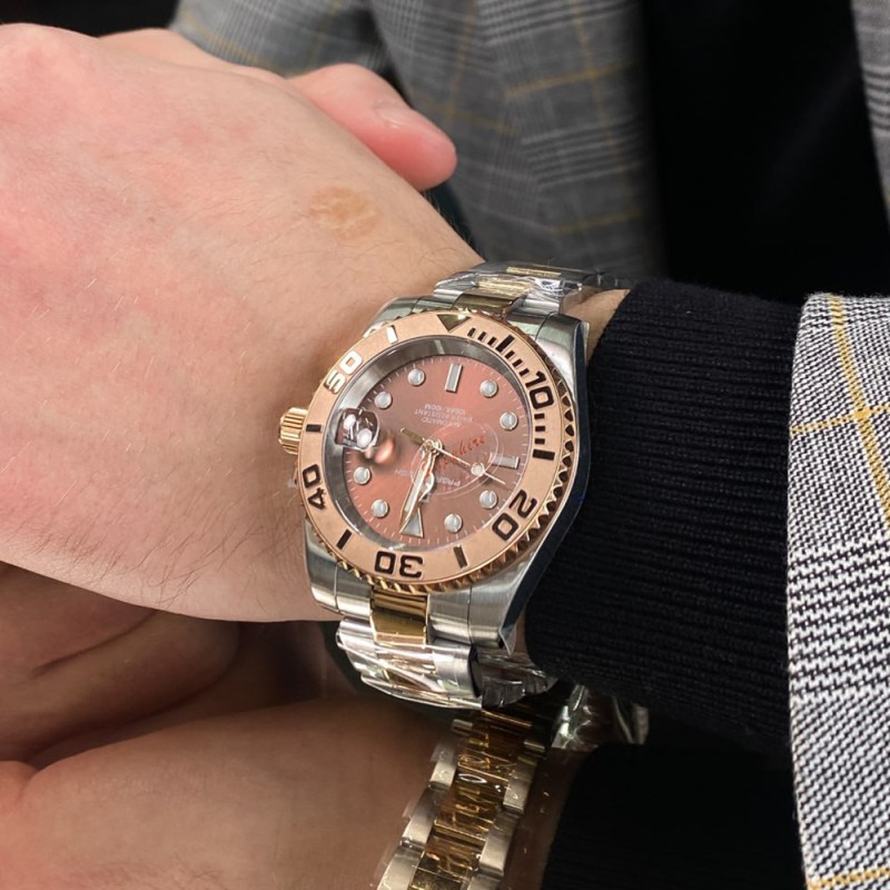 Мужские механические часы Pagani Design PD-1651 Gold с сапфировым стеклом и механизмом Seiko NH35