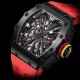 Мужские часы Pagani Design PD-1738 Black-Red с сапфировым стеклом и механизмом SEIKO VH65