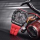 Мужские часы Pagani Design PD-1738 Black-Red с сапфировым стеклом и механизмом SEIKO VH65