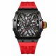 Мужские часы Pagani Design PD-1738 Black-Red с сапфировым стеклом и механизмом SEIKO VH65
