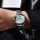 Мужские часы Pagani Design PD-1644 Silver-Blue с сапфировым стеклом и механизмом SEIKO VK63