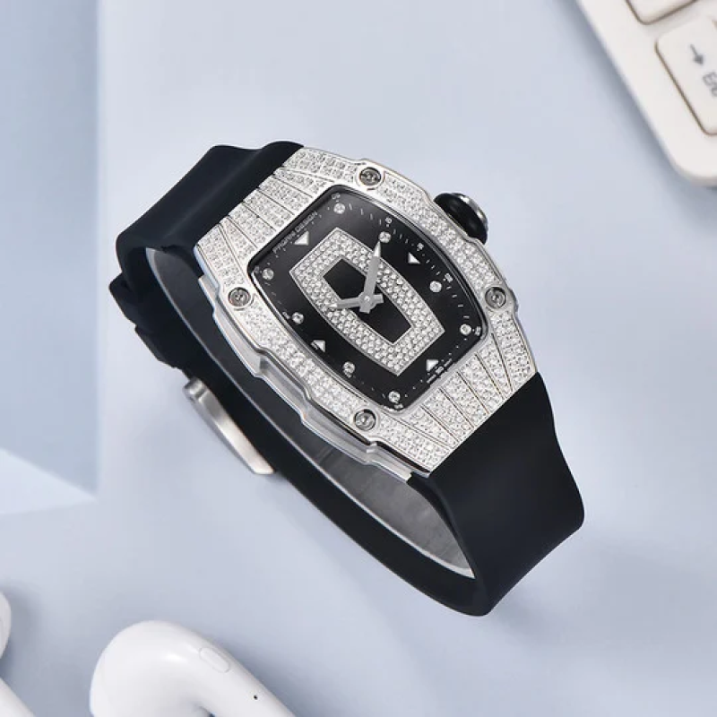 Жіночий годинник Pagani Design PD-YS013 Silver-Black з сапфіровим склом та механізмом Ronda 762