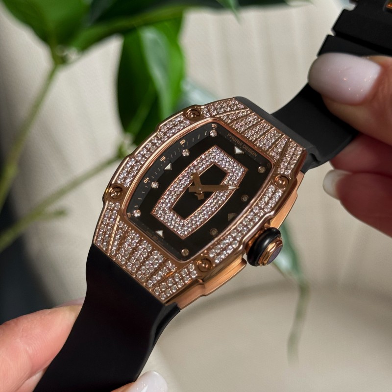 Жіночий годинник Pagani Design PD-YS013 Gold-Black з сапфіровим склом та механізмом Ronda 762