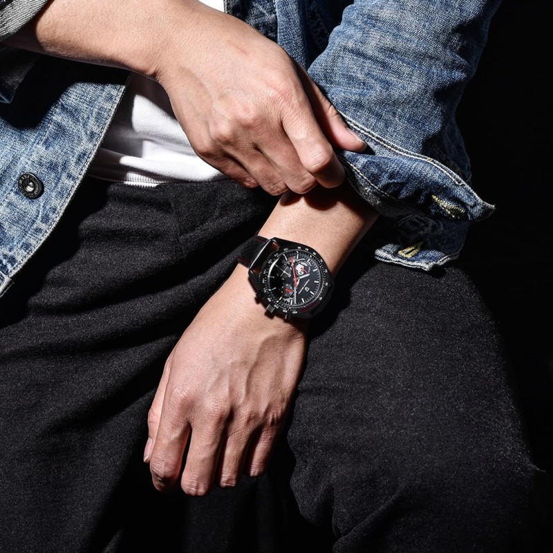 Мужские часы Pagani Design PD-1779 Black-Red с сапфировым стеклом и механизмом Seiko VK63