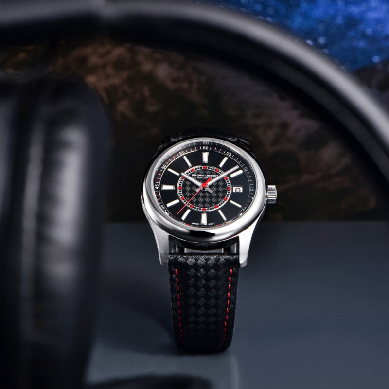 Чоловічий механічний годинник Pagani Design PD-1778 Silver-Red з сапфіровим склом та механізмом Seiko NH35