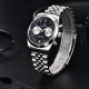 Мужские часы Pagani Design PD-1775 Silver-Black с сапфировым стеклом и механизмом Seiko VK64